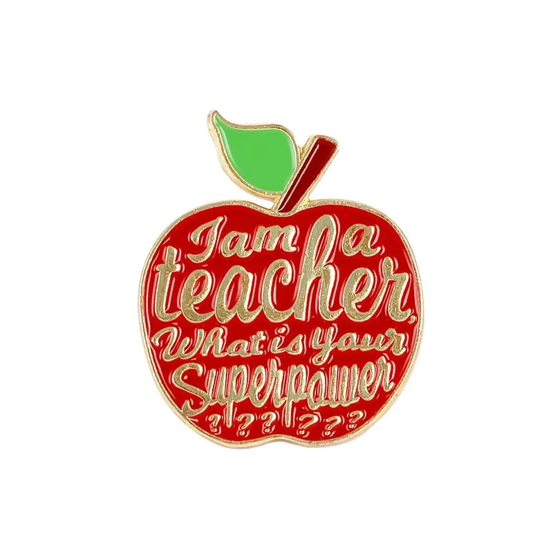 Fashion Pin Apple Alloy Enamel Unisex Brooches