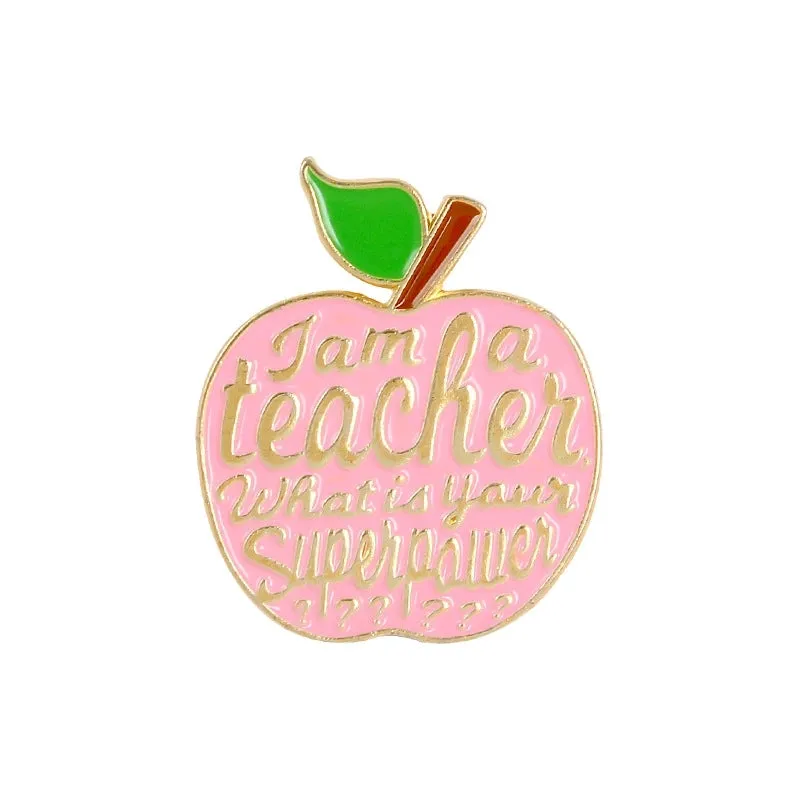 Fashion Pin Apple Alloy Enamel Unisex Brooches