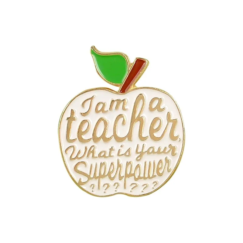 Fashion Pin Apple Alloy Enamel Unisex Brooches