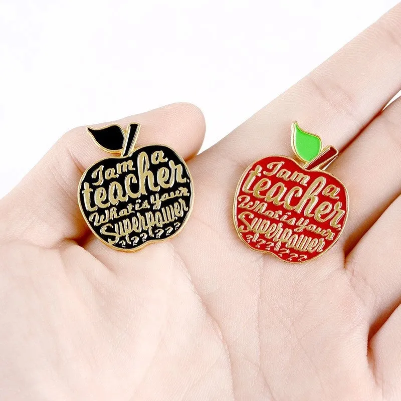 Fashion Pin Apple Alloy Enamel Unisex Brooches