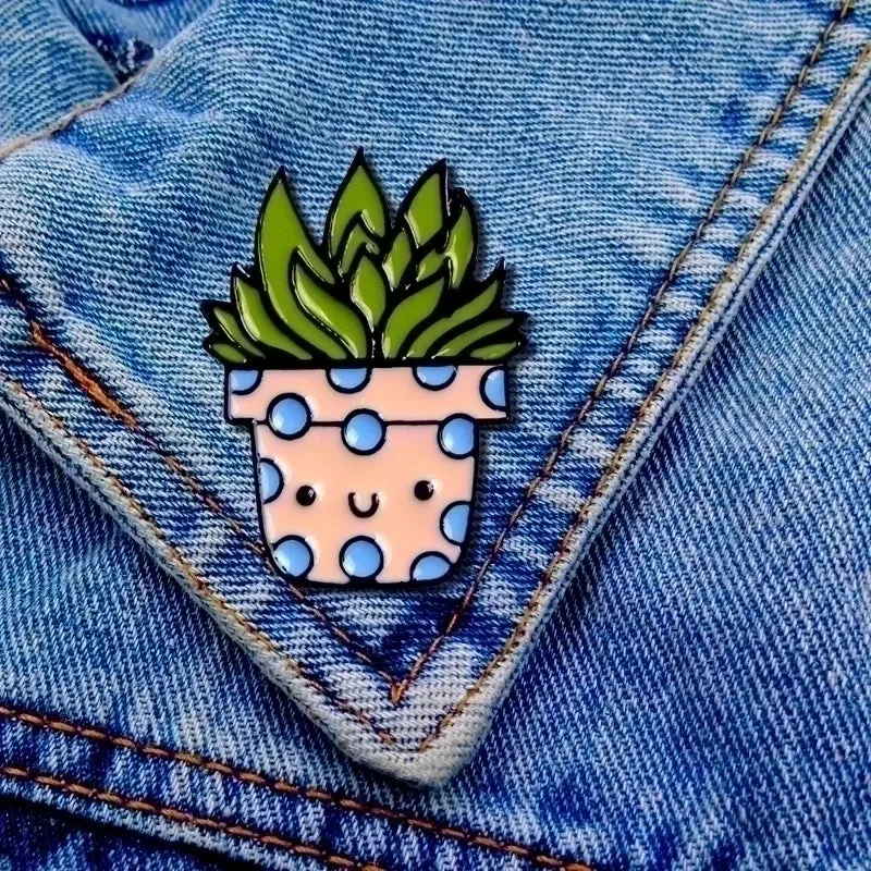 Fashion Pin Cactus Alloy Enamel Unisex Brooches