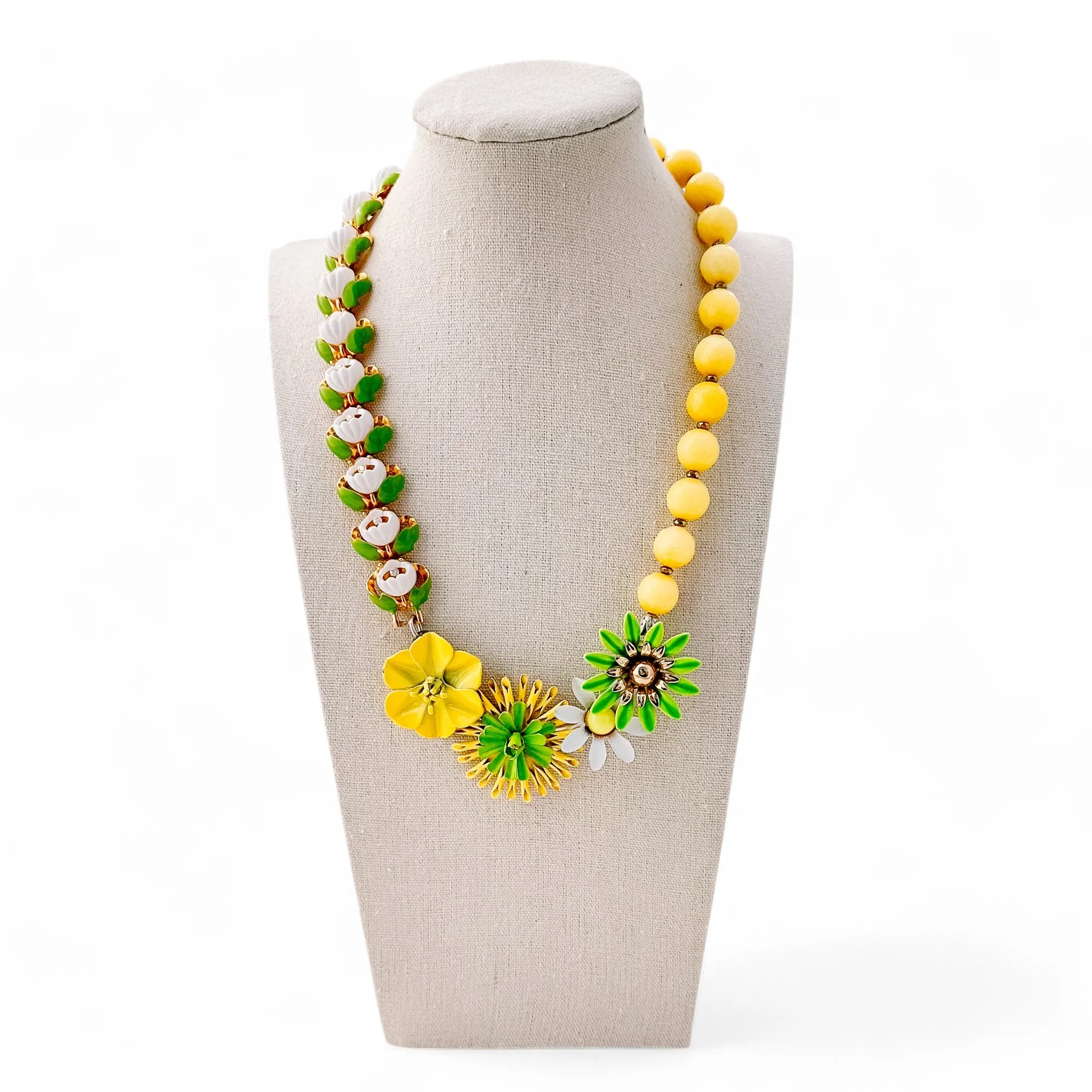 Flower Garden Collage Necklace