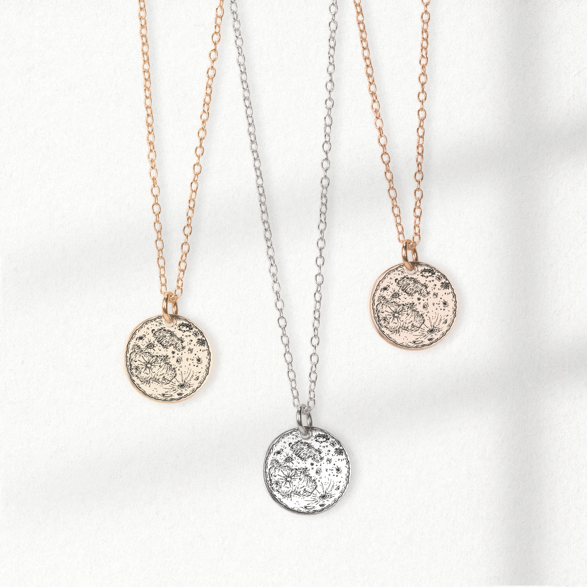 Full Moon Disc Necklace