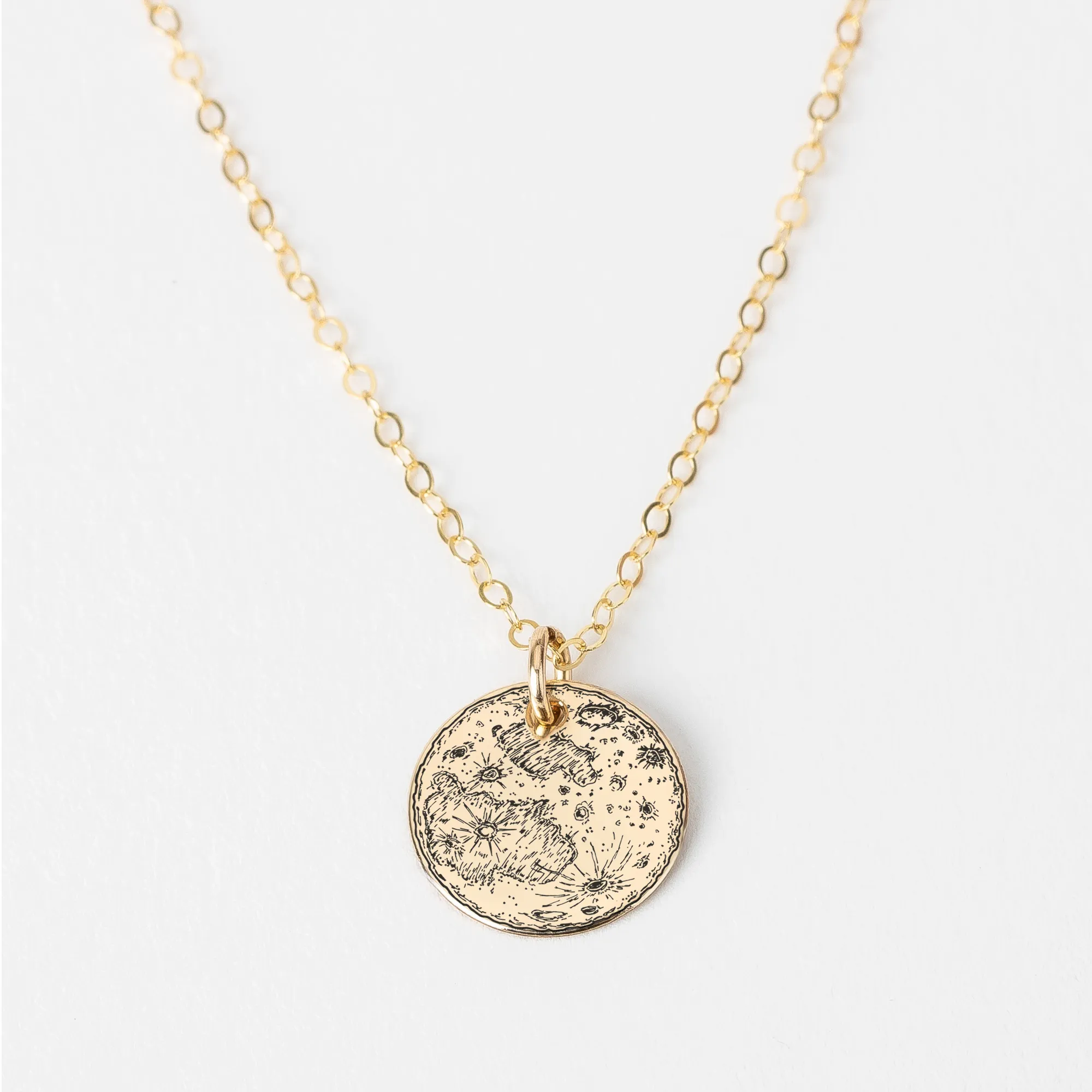 Full Moon Disc Necklace