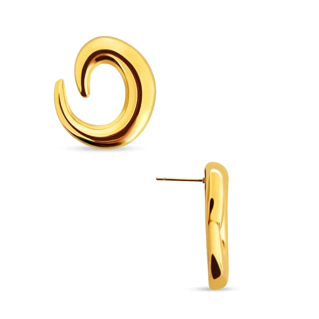 Giorgia Swirl Earring Gold