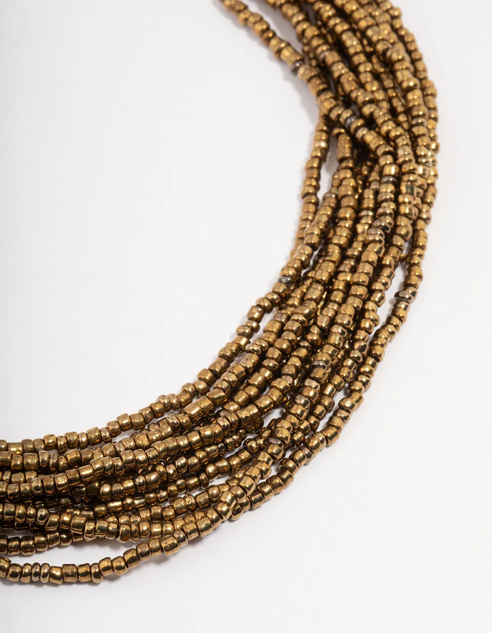 Gold Layered Beaded Choker