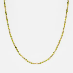 Green Enamel Chain Necklace