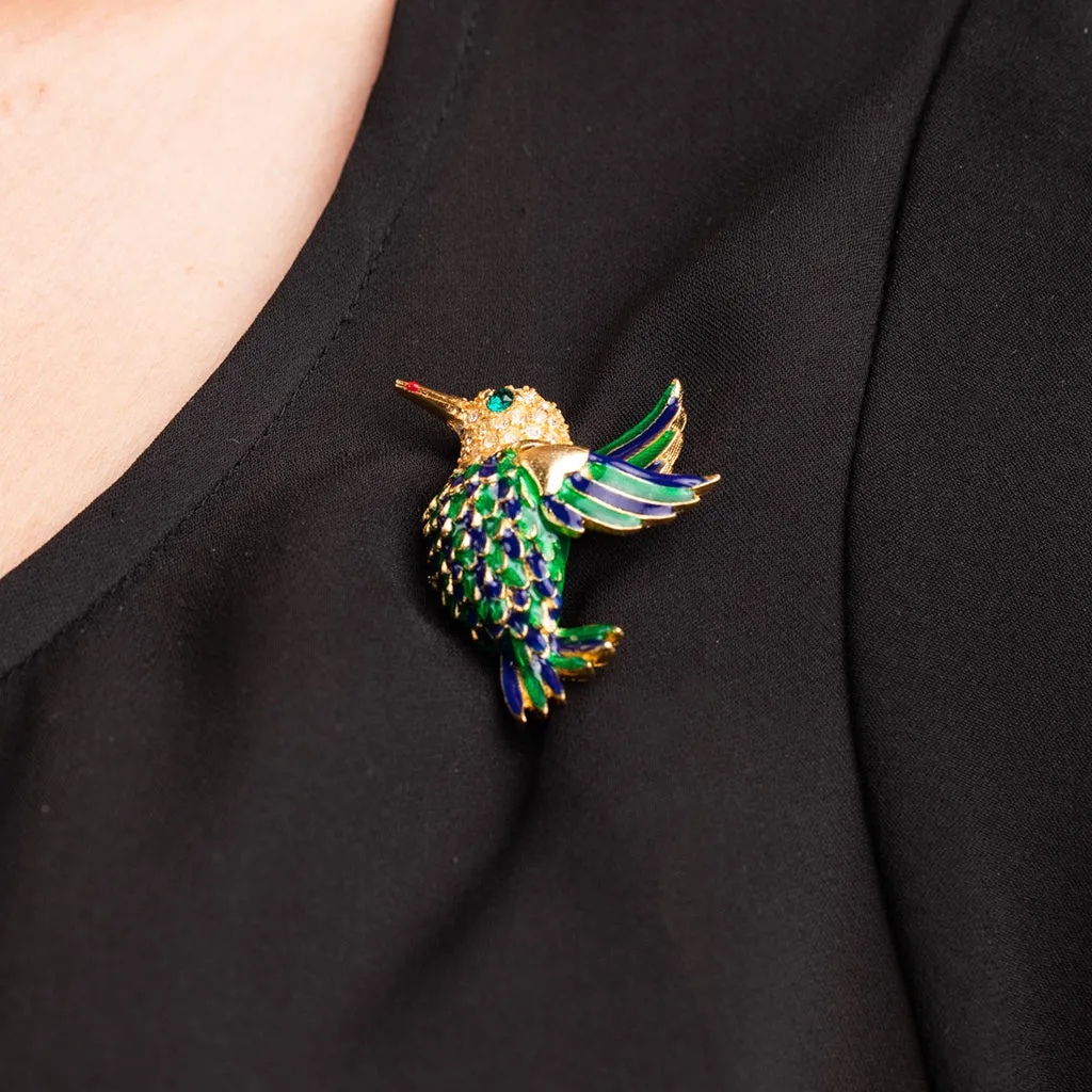 Green Hummingbird Pin