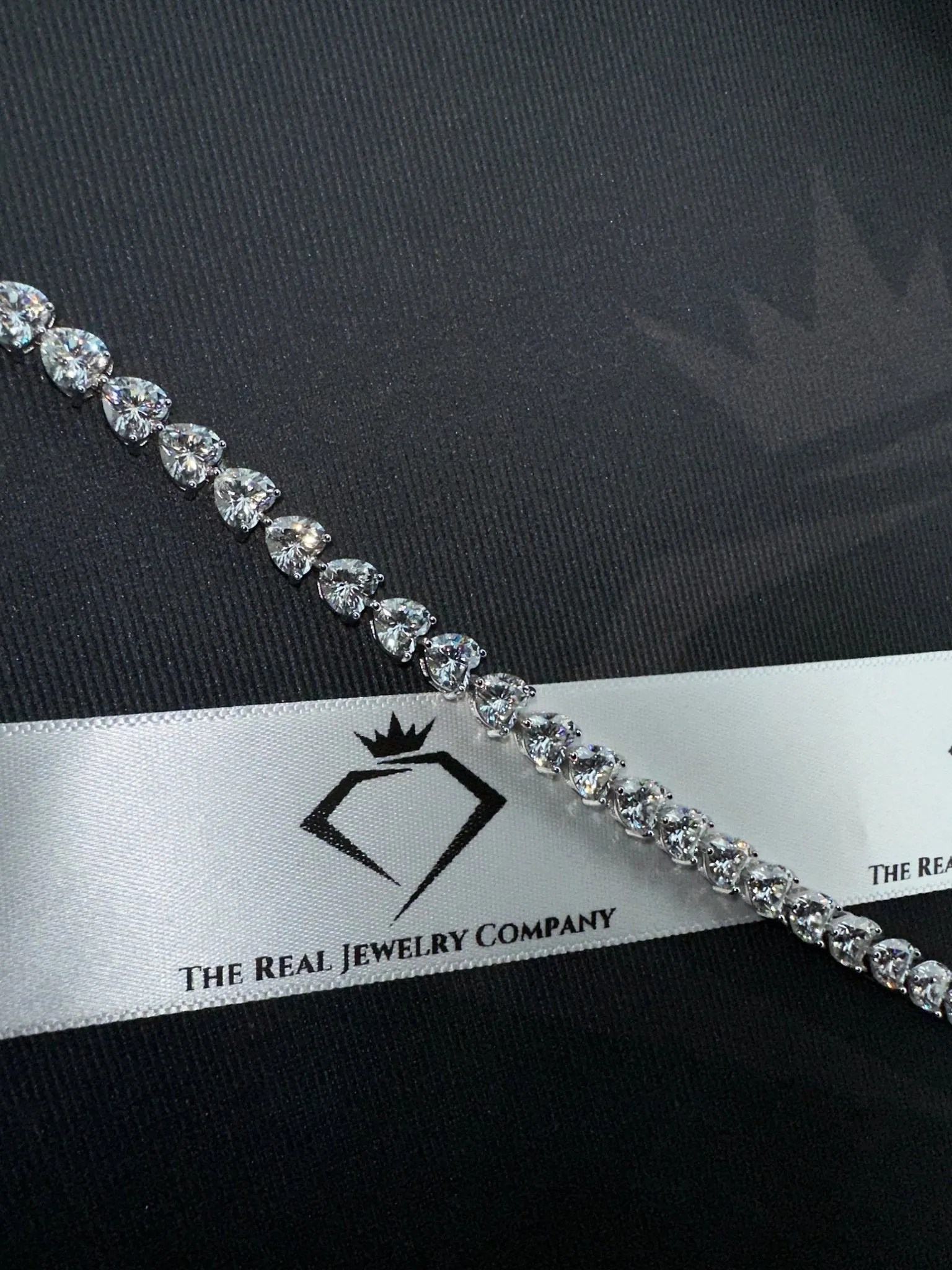 Heart Cut Moissanite Tennis Bracelet