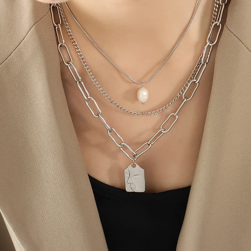 Influencer Three Layered Stacked Necklaces