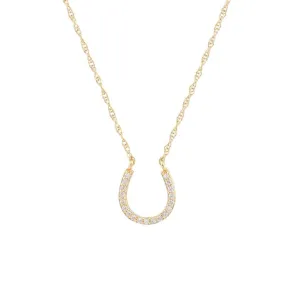 Kris Nations Horseshoe Pavé Charm Necklace