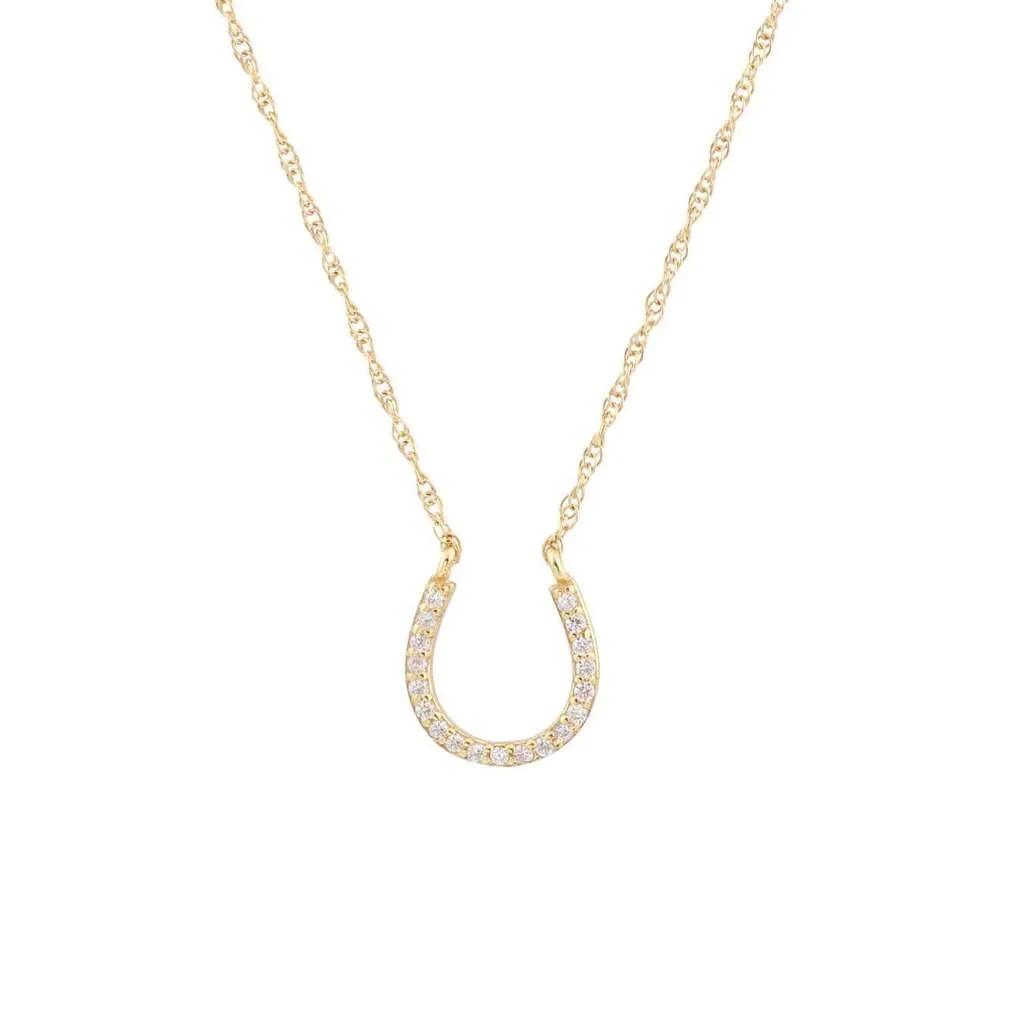 Kris Nations Horseshoe Pavé Charm Necklace