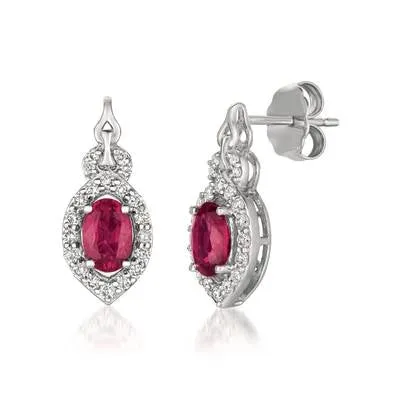 Le Vian 14K Vanilla Gold Passion Ruby and Vanilla Diamond Drop Earrings