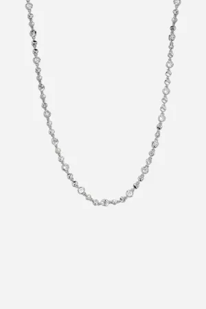 Luv Aj Eclectic Tennis Necklace Silver