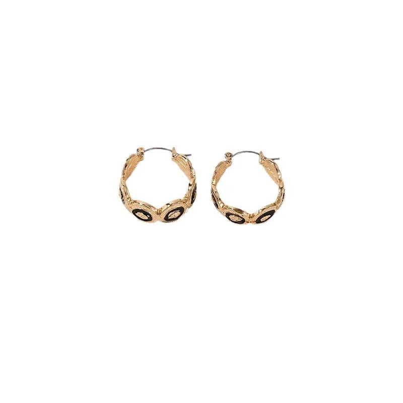 Luxurious Retro Oil Drop Metal Earrings - Vienna Verve Collection