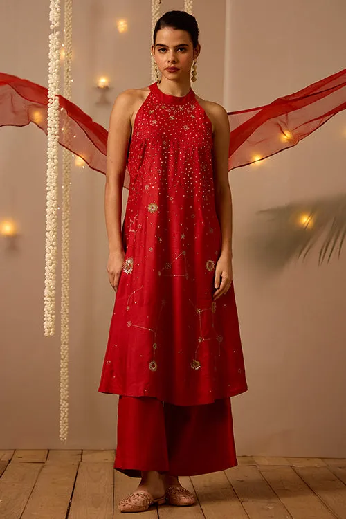 Okhai 'Helios' Embroidered Kurta Pant Dupatta Set