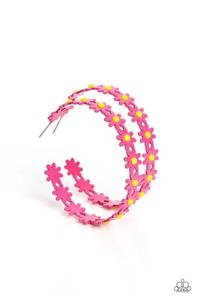 Paparazzi Earring ~ Daisy Disposition - Pink