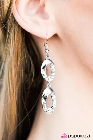 Paparazzi Earring ~ Have Money To Burn - White