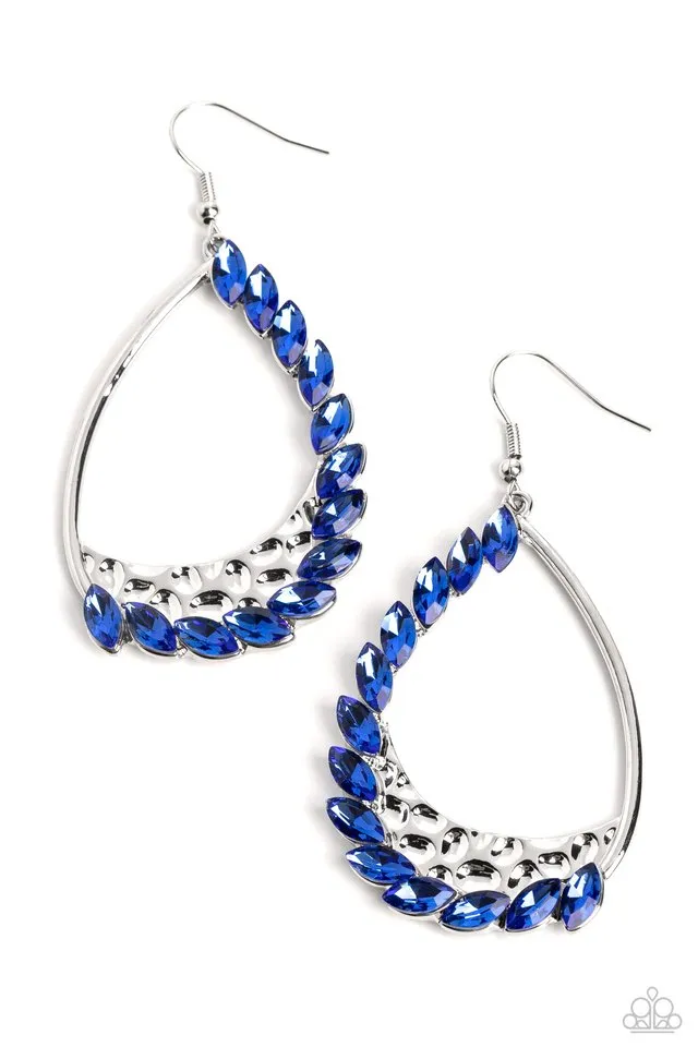 Paparazzi Earring ~ Looking Sharp - Blue