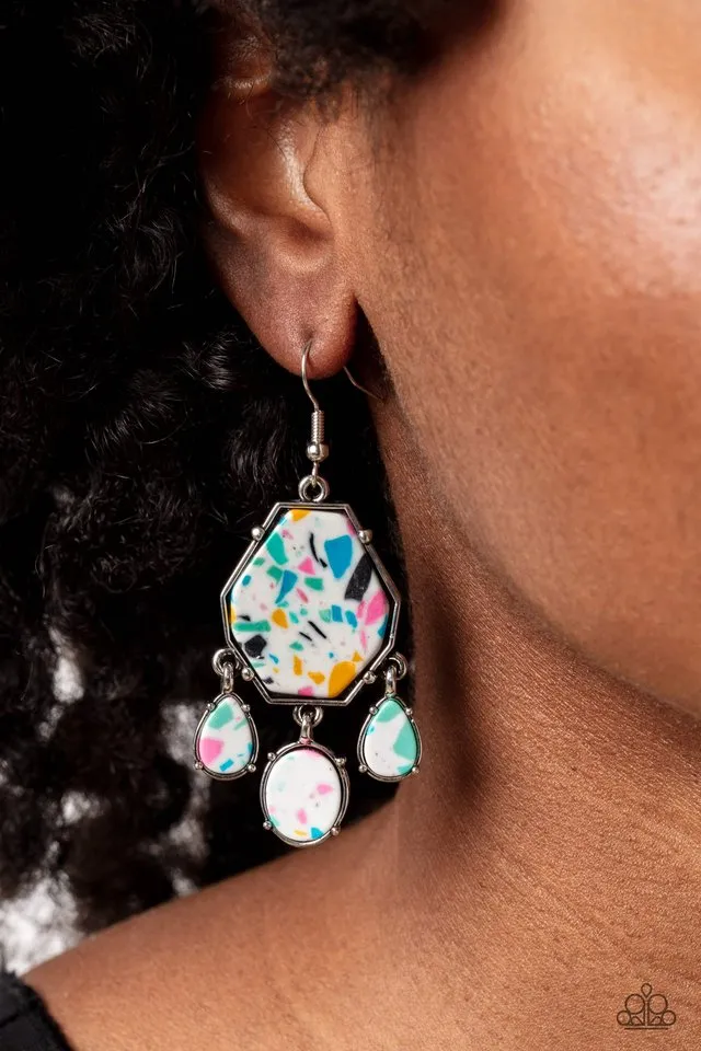 Paparazzi Earring ~ Organic Optimism - White