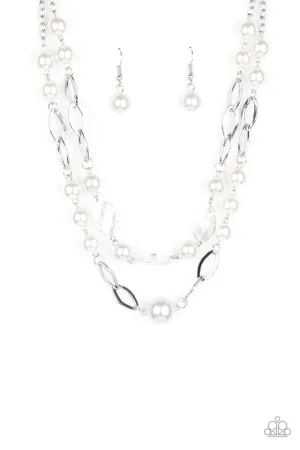 Paparazzi Necklace ~ Fluent In Affluence - White