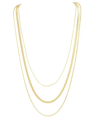 Rio Multi Chain Necklace, Gold Plated