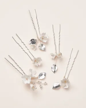 Sara Floral Hair Pins (Set of 5)