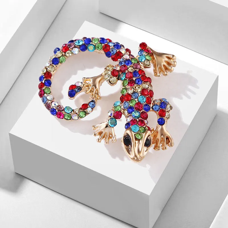 SB394 - Colorful Gecko Brooch