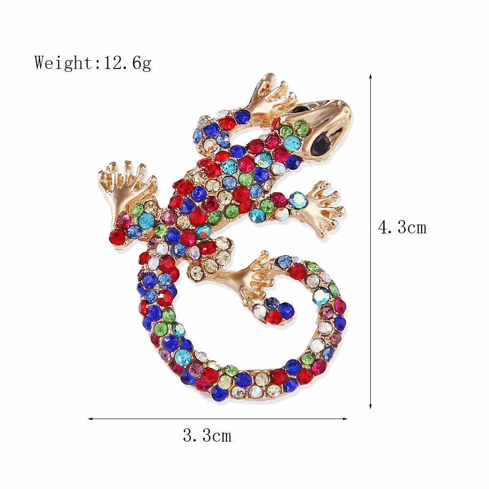 SB394 - Colorful Gecko Brooch