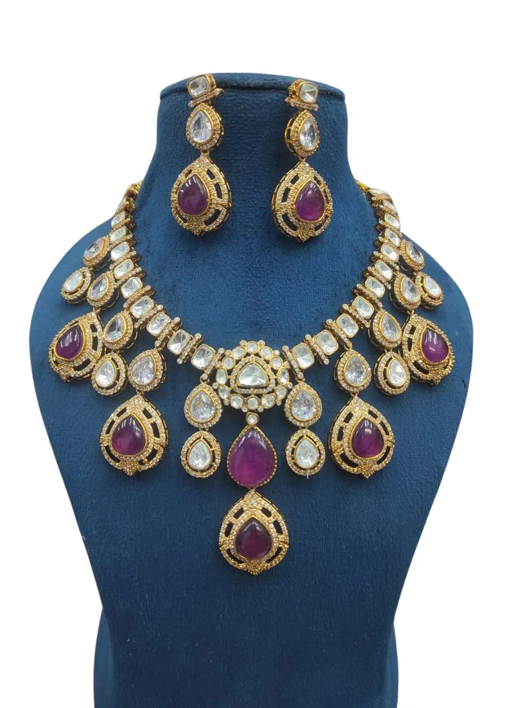 Semi Precious Stone Studded Bridal Necklace