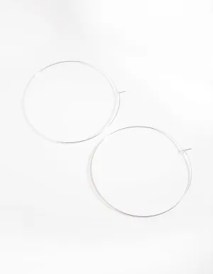 Silver Large Hoop Earrings