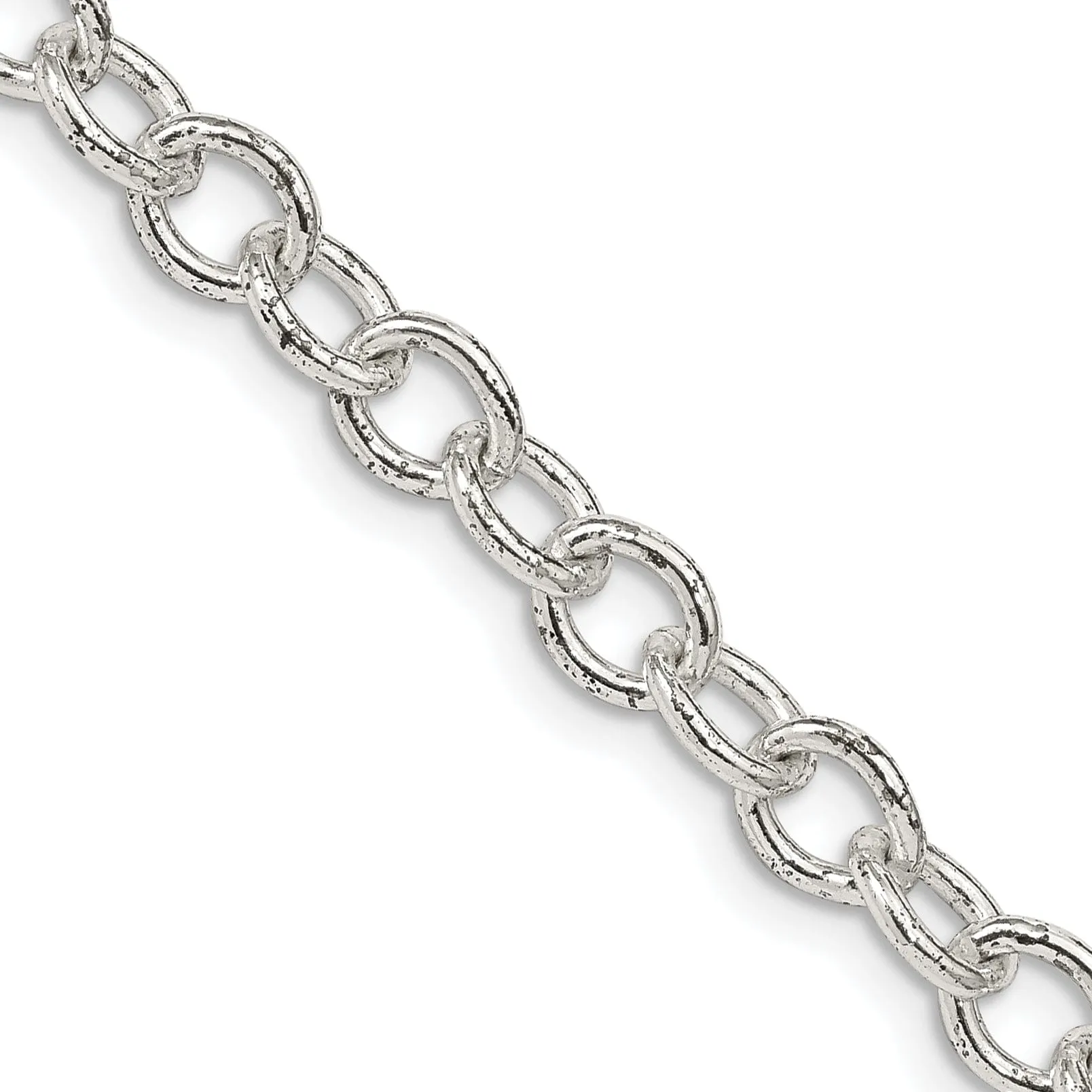 Silver Polished 5.75-mm Oval Cable Chain