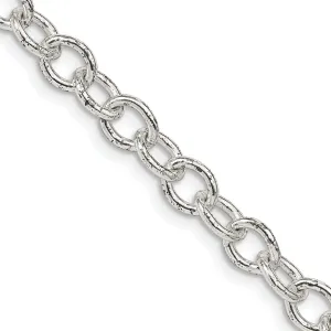 Silver Polished 5.75-mm Oval Cable Chain