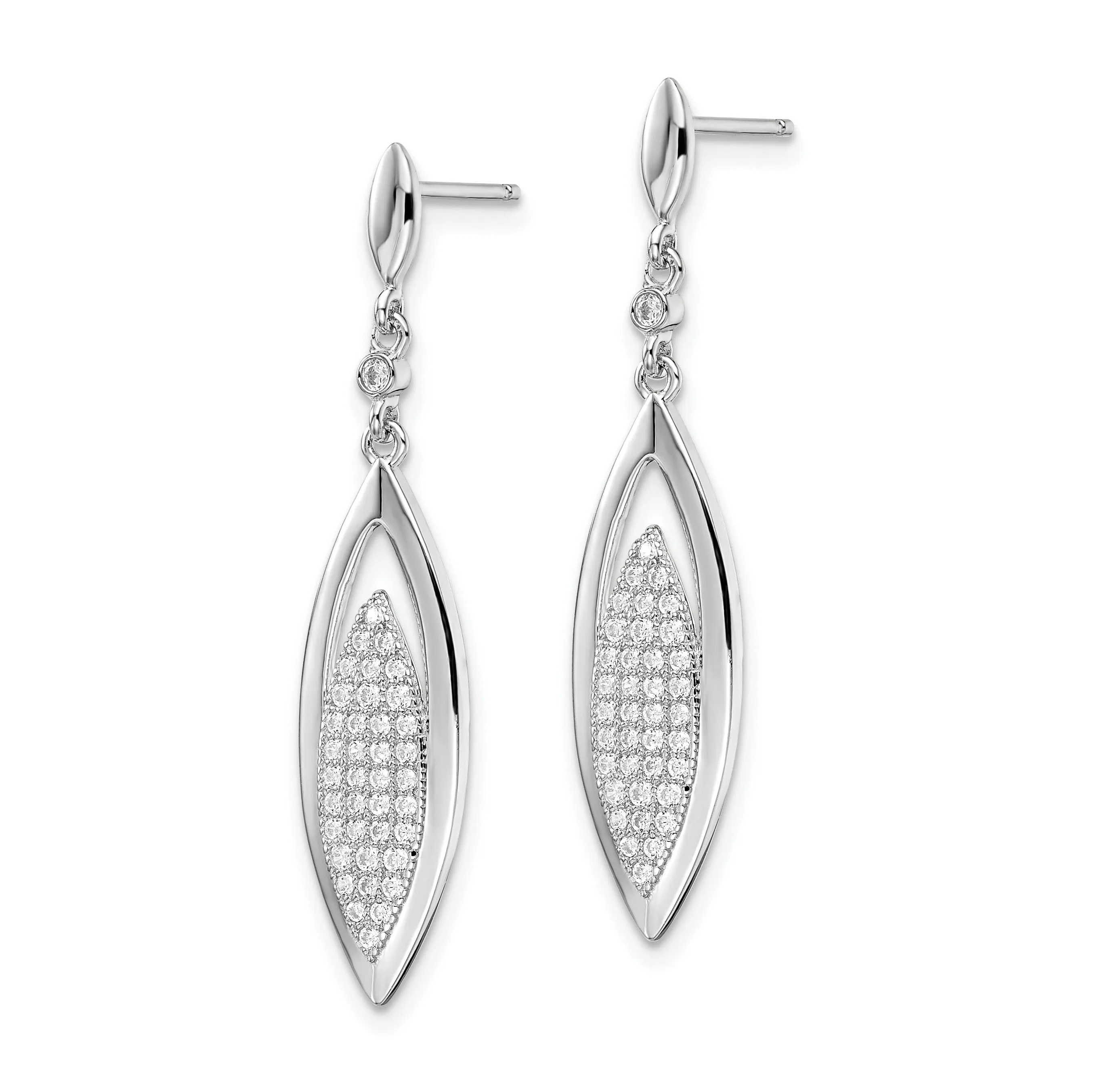 Sterling Silver Cubic Zirconia Dangle Earring