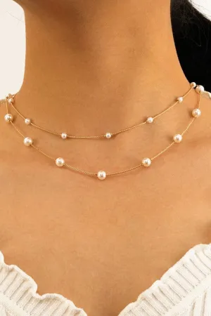 Take Me Dancing Dainty Pearl Necklace