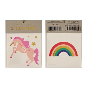 Temporary Tattoo - Unicorn & Rainbow