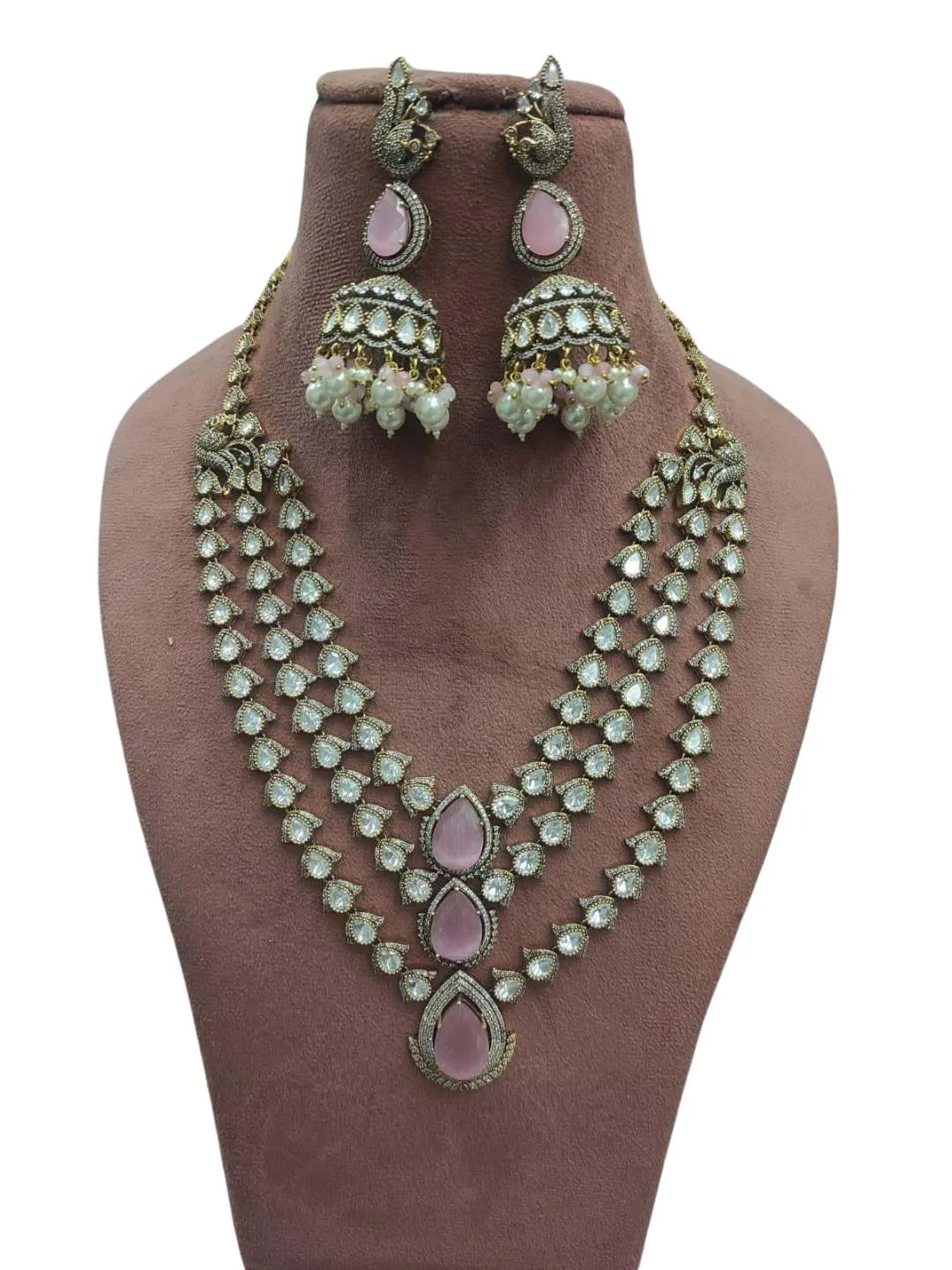 Three Layered Traditional Jewellery Necklace Set