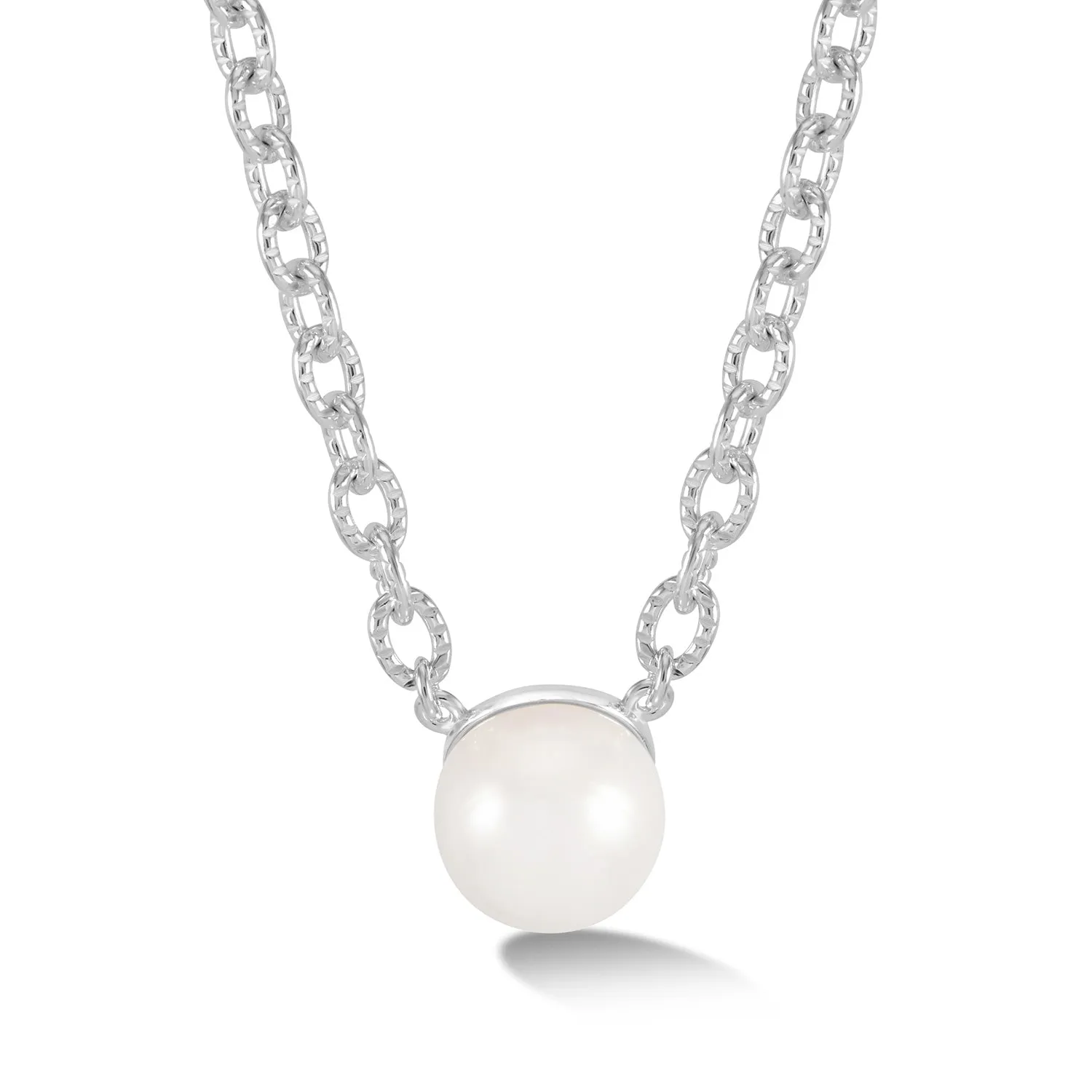 Timeless 14mm White Freshwater Pearl Necklace