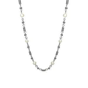 Timeless Silver Pearl Necklace