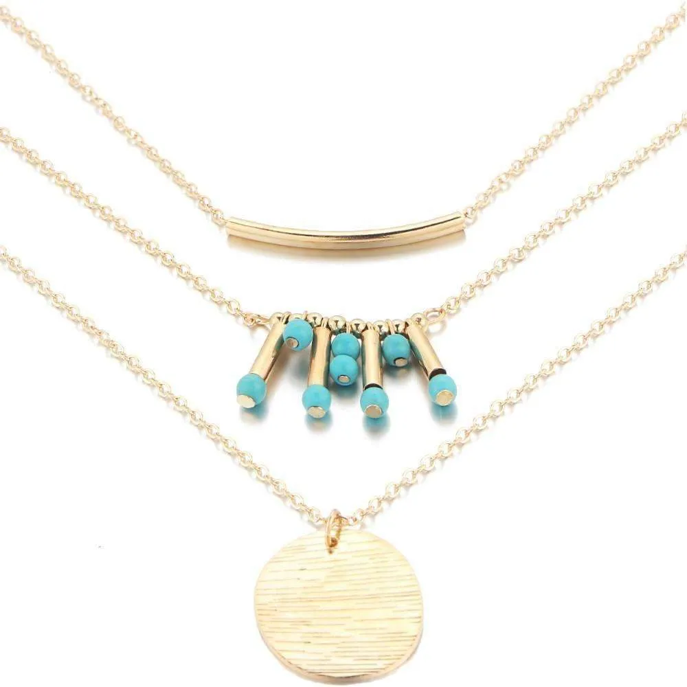 Turquoise Multi-Layer Necklace