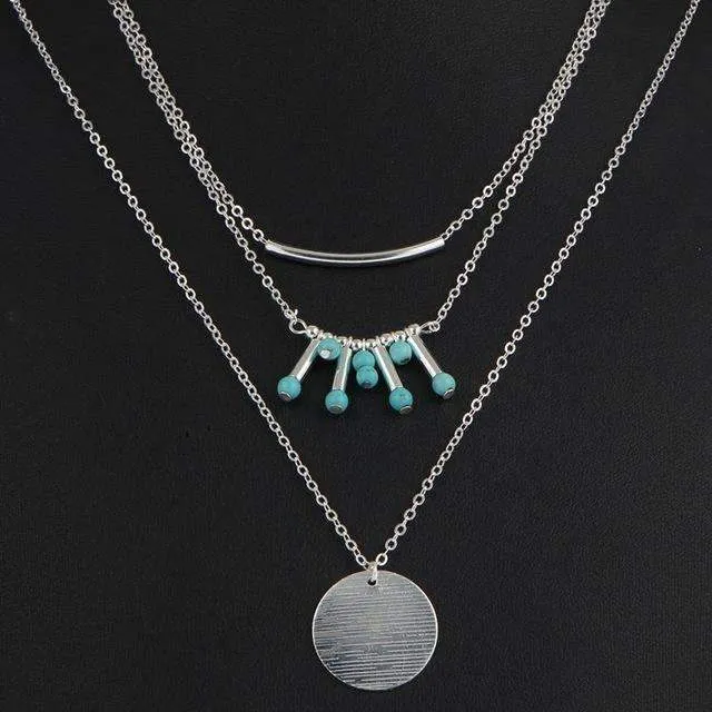 Turquoise Multi-Layer Necklace