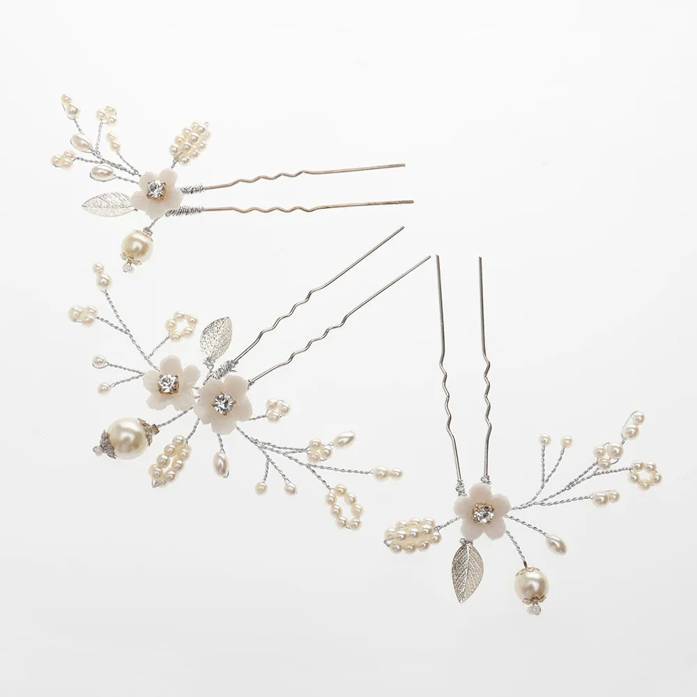 Whimsey Bridal Hair Pins, Set of 3